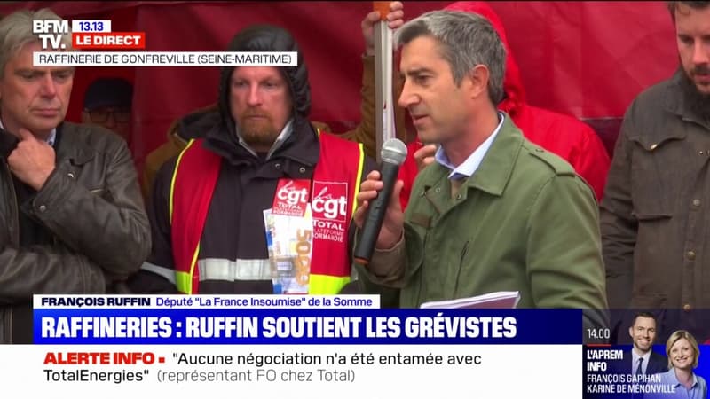 François Ruffin aux grévistes de TotalEnergies: 