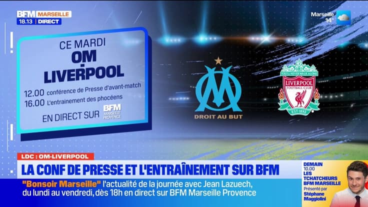 OM-Liverpool : suivez la conférence d'avant-match et l'entraînement des Olympiens en direct
