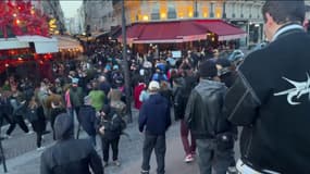 Une manifestation sauvage à Paris le dimanche 19 mars 2023.