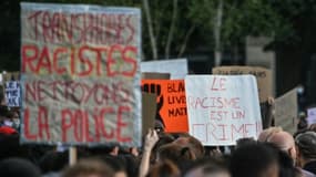 Manifestation à Lille, le 4 juin 2020, en solidarité avec le mouvement "Black lives matter", après la mort de George Floyd, asphyxié par un policier à Minneapolis (Etats-Unis).