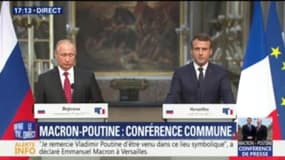 Macron a "rappelé" à Poutine "l'importance pour la France du respect des personnes "