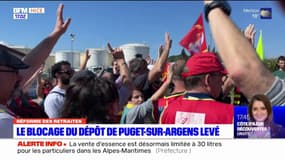 Retraites: le blocage du dépôt de Puget-sur-Argens levé