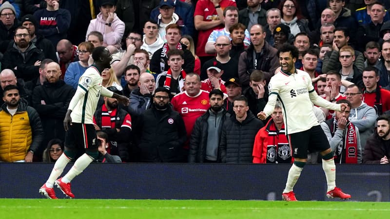Célébration N. Keita et M. Salah à Old Trafford