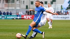 Yohan Mollo lors d'Hyères-OM en janvier 2023 en Coupe de France