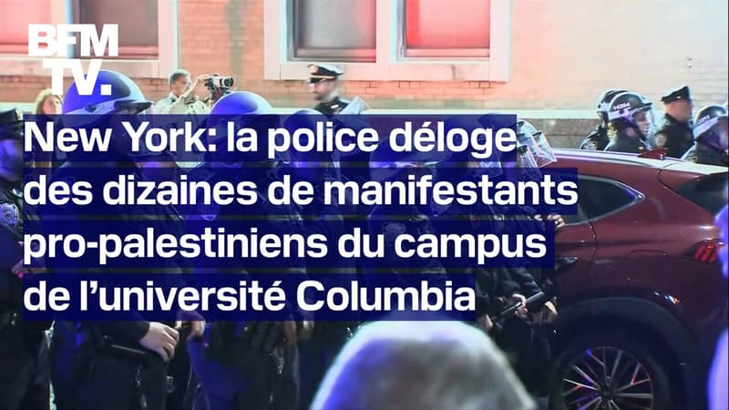 La police de New York déloge plusieurs dizaines de manifestants pro-palestiniens du campus de l'université Columbia