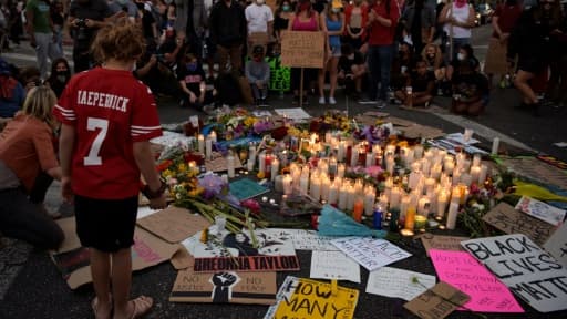 Hommage et veillées à Los Angeles, le 7 juin 2020  pour les victimes de violences policières