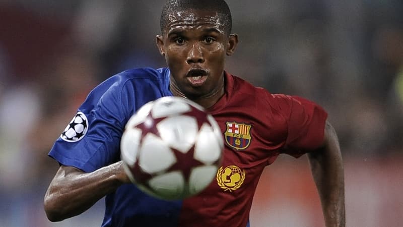 Samuel Eto'o sous le maillot de Barcelone