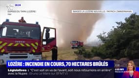 Lozère: incendie en cours, 70 hectares brûlés
