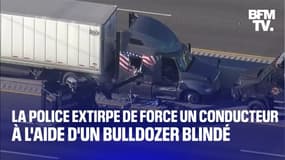 Au Texas, une unité spéciale de la police extirpe de force un conducteur à l'aide d'un bulldozer blindé 