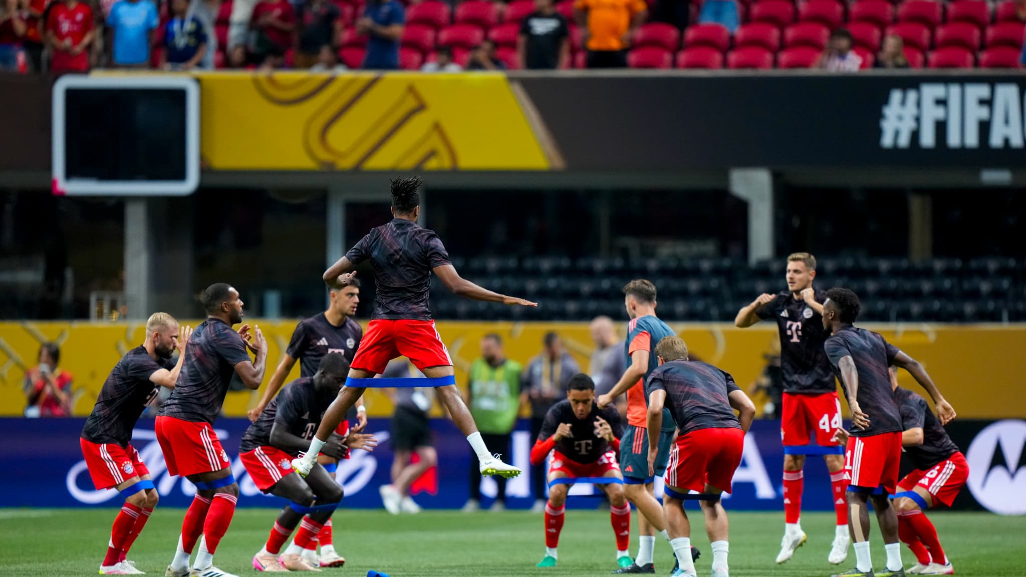 Le Bayern Munich avant le quart de finale de la Coupe du monde des clubs, le 5 juillet 2025.
