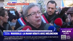 Jean-Luc Mélenchon manifeste à Marseille contre la réforme des retraites: "Personne ne croit à la valeur des arguments présentés par le gouvernement"