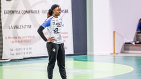 Jemima Kabeya lors du match entre Plan-de-Cuques et Saint-Amand (D1 féminine), le 24 avril 2023