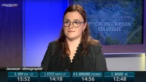 Emmie Moons, lors d'un débat organisé par Vosges TV