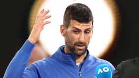 Novak Djokovic après le deuxième tour de l'Open d'Australie, le 17 janvier 2024