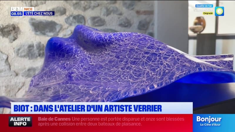 Biot :  dans l'atelier d'un artiste verrier