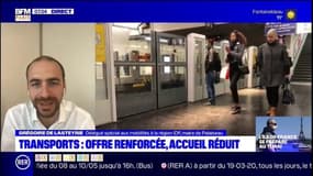 "Si on peut éviter de prendre les transports en commun lundi, c'est essentiel de ne pas les prendre", assure Grégoire de Lasteyrie