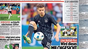 Le quotidien allemand "Bild" n'a pas de doute, l'Allemagne éliminera la France en demi-finale de l'Euro.