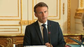 Emmanuel Macron devant le Conseil des ministres du 24 août 2022. 