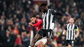 Tiémoué Bakayoko lors du match Manchester United-PAOK Salonique (2-0, Ligue Europa), le 7 novembre 2024