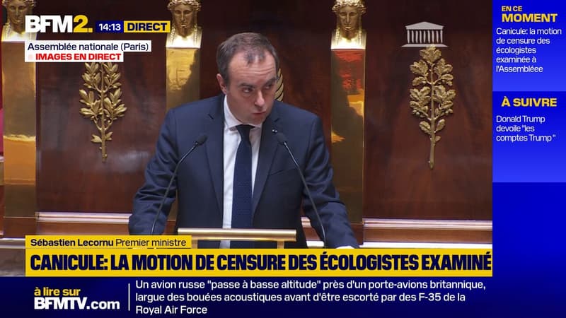 "C'est une faute": Sébastien Lecornu accuse les députés signataires de la motion de censure d'"instrumentaliser les victimes" de la canicule