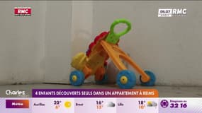4 enfants découverts seuls dans un appartement à Reims