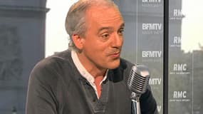 Philippe Poutou, candidat du NPA, ce vendredi sur RMC et BFMTV.