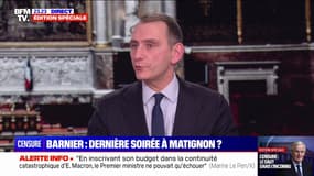 Censure du gouvernement: "Nous ne voulons pas entrer au gouvernement", affirme Laurent Jacobelli (RN)