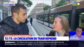 Marseille: après deux mois d'arrêt, la circulation des trams T2 et T3 a enfin repris