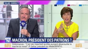 Pierre Gattaz face à Ruth Elkrief: Macron, président des patrons ?