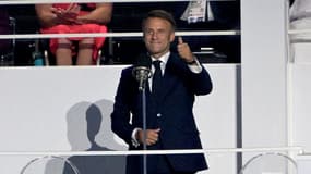 Emmanuel Macron au moment d'ouvrir les Jeux paralympiques de Paris 2024, 28 août 2024