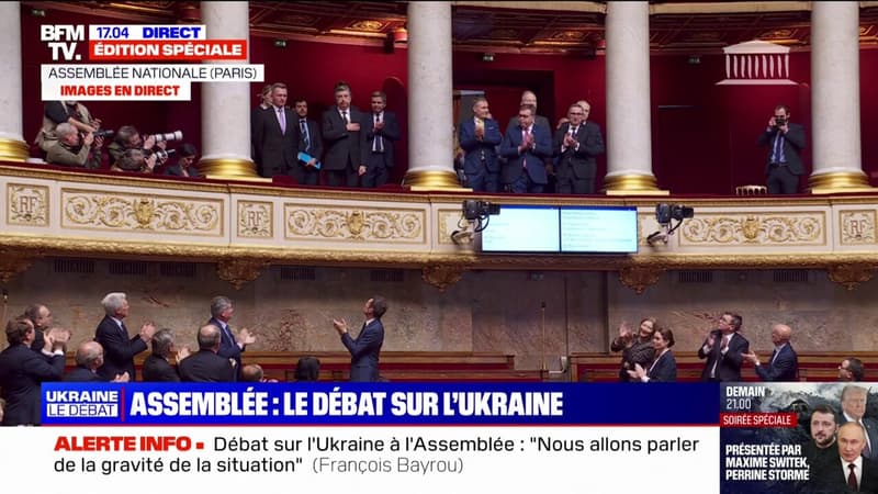 L'ambassadeur d'Ukraine en France ovationné à l'Assemblée nationale