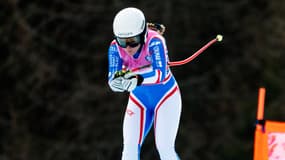 Margot Simond lors de la descente des championnats du monde juniors, le 27 février 2025