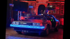 La DeLorean DMC12 mythique du film Retour vers le futur, bijou de la collection de Renato Marozzo à Libercourt