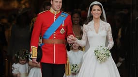 Kate Middleton et le prince William lors de leur mariage le 29 avril 2011