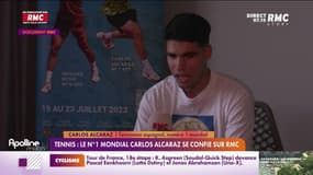 Carlos Alcaraz répond aux questions de RMC Sport
