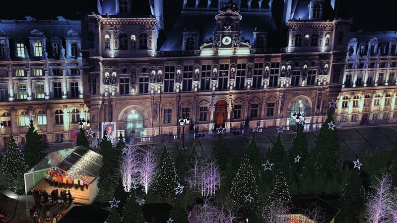 Une forêt de sapins et des chalets de produits "Fabriqués à Paris" seront proposés à l'Hôtel de ville.