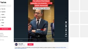 "C’est officiel : conduire sans permis sera autorisé en France dès mai 2025", indique cette vidéo publiée début mai sur Tiktok par un compte qui multiplie les fausses informations.