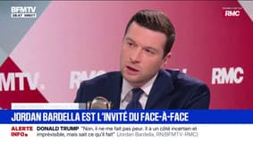 Jordan Bardella "souhaite de tout cœur" que Marine Le Pen "puisse porter (les) couleurs (du RN) lors de l'élection présidentielle"