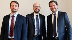 Guillaume Lachenal, Directeur Général de Novalia Patrimoine, Maxime Lartigou et Léonard Fontaine, associés fondateurs.