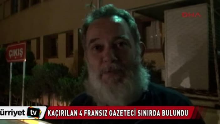 Didier François, l'un des quatre ex-otages français en Syrie, prononce ses premiers mots d'homme libre, à la télévision turque.