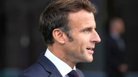 Emmanuel Macron le 8 septembre 2022 à Marcoussis (illustration).