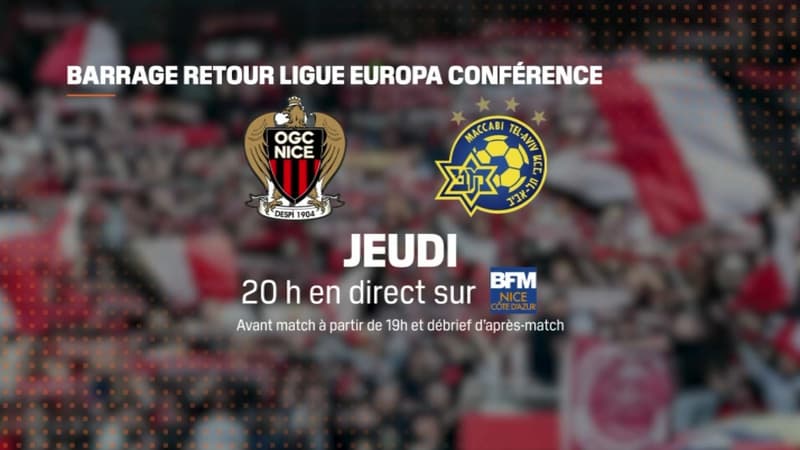 Le match de barrage retour de la Ligue Europa Conférence à suivre sur BFM Nice Côte d'Azur.