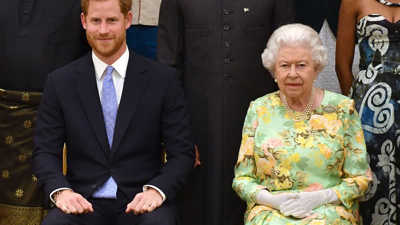 Le prince Harry et sa grand-mère Elizabeth II