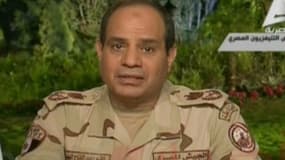 Le maréchal Abdel Fattah al-Sissi a annoncé sa candidature à la présidentielle à la télévision égyptienne, le 26 mars.