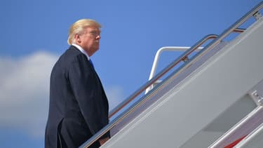 Le président des Etats-Unis Donald Trump embarque à bord d'Air Force One, le 9 juin 2017 dans le Maryland aux Etats-Unis. (Photo d'illustration)