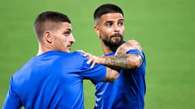 Marco Verratti et Lorenzo Insigne avec l'Italie
