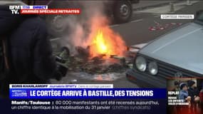 Paris: tensions près de la place de la Bastille en marge de la manifestation contre la réforme des retraites