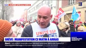 Grève du 7 février: dans les rangs de la manifestation à Arras