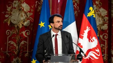 Grégory Doucet à l'hôtel de ville de Lyon le 4 juillet 2020.
