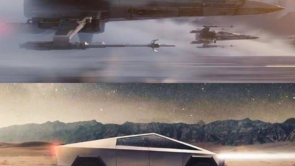 Le X-Wing remixé à la sauce Cybertruck Le X-Wing remixé à la sauce Cybertruck